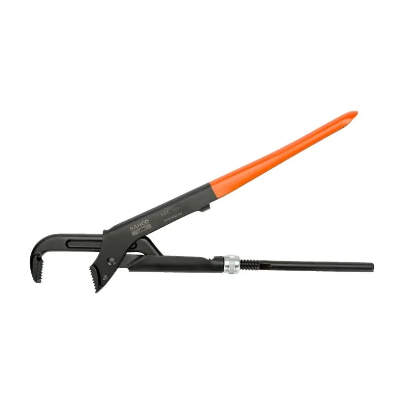 Bahco 45 mm Jaw Capacity Pipe Wrench, 320mm Overall Length, Metal Handle, Alloy Steel, Model 141