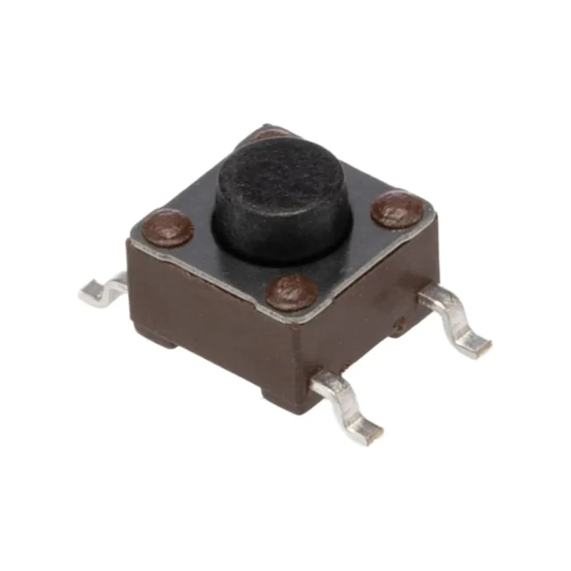 TE Connectivity Black Tactile Switch Button 1.4 mm SPST 50mA 24V DC Surface Mount FSM4JSMATR