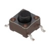TE Connectivity Black Tactile Switch Button 1.4 mm SPST 50mA 24V DC Surface Mount FSM4JSMATR