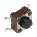 TE Connectivity Black Tactile Switch Button 1.4 mm SPST 50mA 24V DC Surface Mount FSM4JSMATR