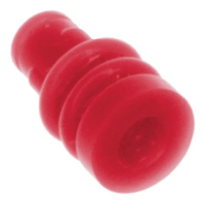 TE Connectivity Automotive Connector Seal Silicone Housing Red Male Wire Seal Plug-In ELO Series 1393457-4