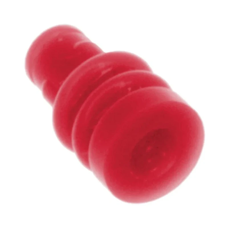 TE Connectivity Automotive Connector Seal Silicone Housing Red Male Wire Seal Plug-In ELO Series 1393457-4