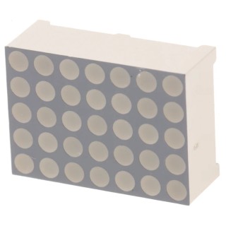 Kingbright 1 Dot Matrix LED Display Anode Red 90mcd Right Side 17.2 mm TA07-11SURKWA