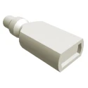 TE Connectivity FASTON .250 1 Way Plastic Crimp Terminal Housing 27mm Length, 4.7 mm Tab Width, Natural 1-170823-8