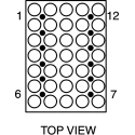 Kingbright 1 Dot Matrix LED Display Anode Red 90mcd Right Side 17.2 mm TA07-11SURKWA