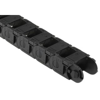 Igus B15i Series Cable Trunking Black, Width 26mm x Depth 23mm, Length 1 m, Minimum Bend Radius 38mm, Igumid GLW W26mm
