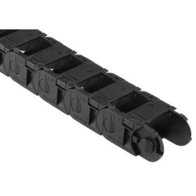 Igus B15i Series Cable Trunking Black, Width 26mm x Depth 23mm, Length 1 m, Minimum Bend Radius 38mm, Igumid GLW W26mm