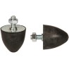 FIBET M16 x 44 mm Anti-Vibration Mount, Bump Stop with 984.4 daN Compression Load, 100 mm Outside Diameter, 127 10083VP44-70