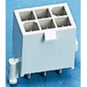 TE Connectivity Mini-Universal MATE-N-LOK Series Straight Through Hole PCB Header, 8 Contact(s), 4.14 mm Pitch, 2 1-794073-0