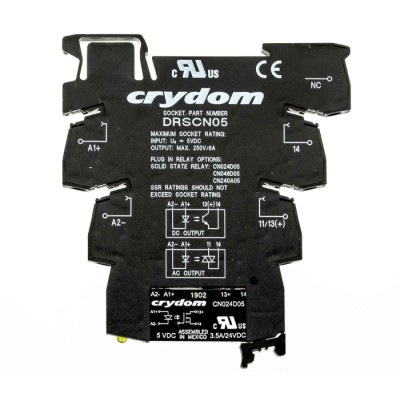Sensata / Crydom Solid State Interface Relay Control 12V DC DIN Rail Screw Mount DRA-CN024D05
