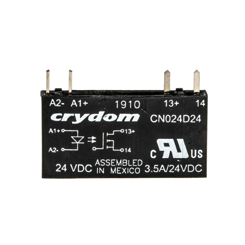 Crydom Solid State Relay PCB Mount 3.5 A Load 24 V DC Load 30 V DC Control CN024D24