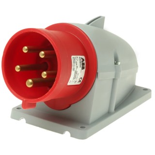 Amphenol Industrial Wall Mount Industrial Power Connector 32A 415V Thermoplastic IP44 Red Easy & Safe IP44