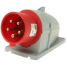 Amphenol Industrial Wall Mount Industrial Power Connector 32A 415V Thermoplastic IP44 Red Easy & Safe IP44
