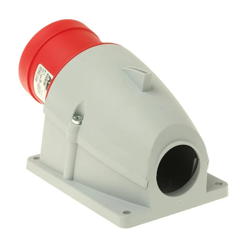 Amphenol Industrial Wall Mount Industrial Power Connector 32A 415V Thermoplastic IP44 Red Easy & Safe IP44