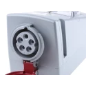 Amphenol Industrial Wall Mount Residual Current Device 16A 415V Thermoplastic Enclosure IP44 Red 3P+N+PE Critical & Safe IP44