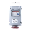 Amphenol Industrial Wall Mount Residual Current Device 16A 415V Thermoplastic Enclosure IP44 Red 3P+N+PE Critical & Safe IP44