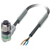 Phoenix Contact 3 Way Right Angle to Female 3 Way M12 Sensor Actuator Cable 24V 1.5m 1694392