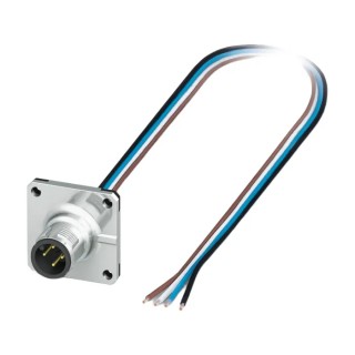Phoenix Contact Sensor Actuator Cable 4 Way Male Straight to Unterminated 500 mm 250V IP67 1419991