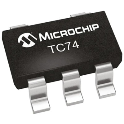 Microchip Digital Output Temperature Sensor Surface Mount Serial-I2C SMBus ±3°C 5-Pin SOT-23 TC74A0-3.3VCTTR