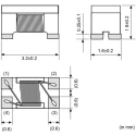 Murata 1206 Shielded Surface Mount Common Mode Choke DLW31S ±25% Inductance Tolerance 200 mA Maximum DC Current 