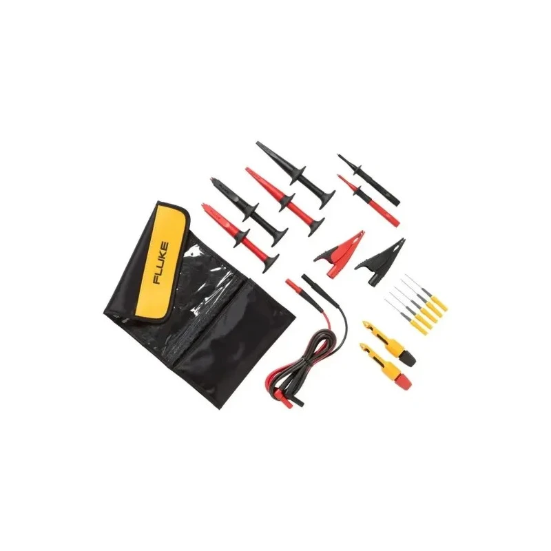 Fluke Automotive Test Lead Kit 60V Safety Category, Multimeter Leads with Crocodile Clip, Hook Clip, Piercing Clip TLK282-1