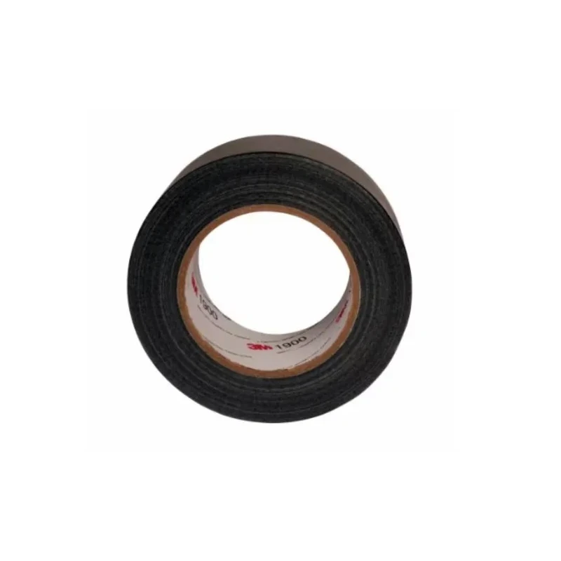 3M Black 50mm x 50m Polyethylene Cloth Backing Rubber Adhesive Duct Tape 1900