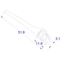 RS PRO Black Ethylene Propylene Diene Monomer Edging Strip 20 m, 51.4 mm Height, 11 mm Width 727-6074