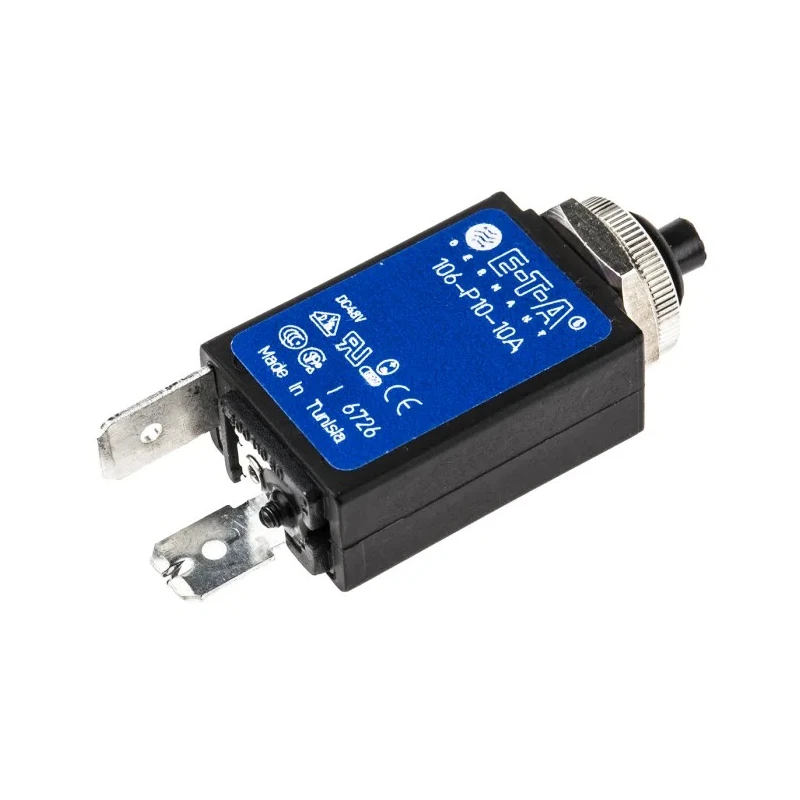ETA Thermal Circuit Breaker 10A Current Rating, 1-Pole, Panel Mount 106-P10-000040-10A