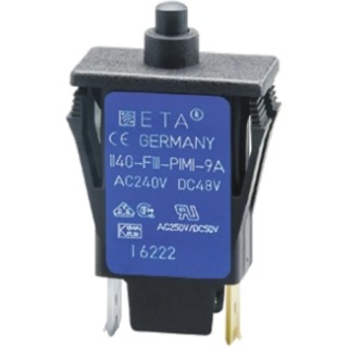 ETA Thermal Circuit Breaker 10A Current Rating 1-Pole Base Mount 1140-F111-P1M1-10A