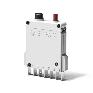 ETA Thermal Magnetic Circuit Breaker 16A Current Rating 1-Pole Panel Mount 250V AC 1000A Breaking Capacity 3600-P10-Si-16A