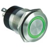 Bulgin Illuminated Momentary Push Button Switch Panel Mount SPST 24 V dc 19.2 mm Cutout MPI002