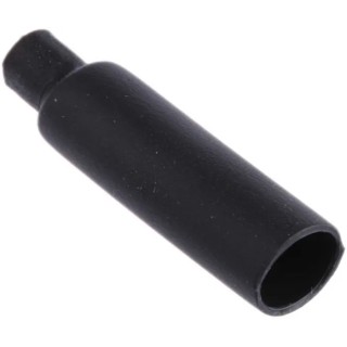 HellermannTyton Halogen Free End Cap Black 6 mm Sleeve Diameter 25 mm Length 3:1 Shrink Ratio PEC 416-00001 PEC-6/2-PO-X-BK