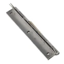 RS PRO Zinc Plated Steel Piano Hinge with Spring Loaded Pin, 160 mm Length x 46 mm Width x 1.5 mm Thickness 726-4087