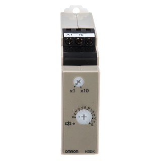 Omron DIN Rail Timer Relay 1-Contact 12 to 240 V DC, 200/240 V AC, 1 to 12 and 10 to 120 s Time Range H3DK