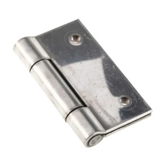 Pinet Stainless Steel Butt Hinge, Screw Fixing, Fixed Pin, 60 mm x 60 mm x 2 mm 726-4107