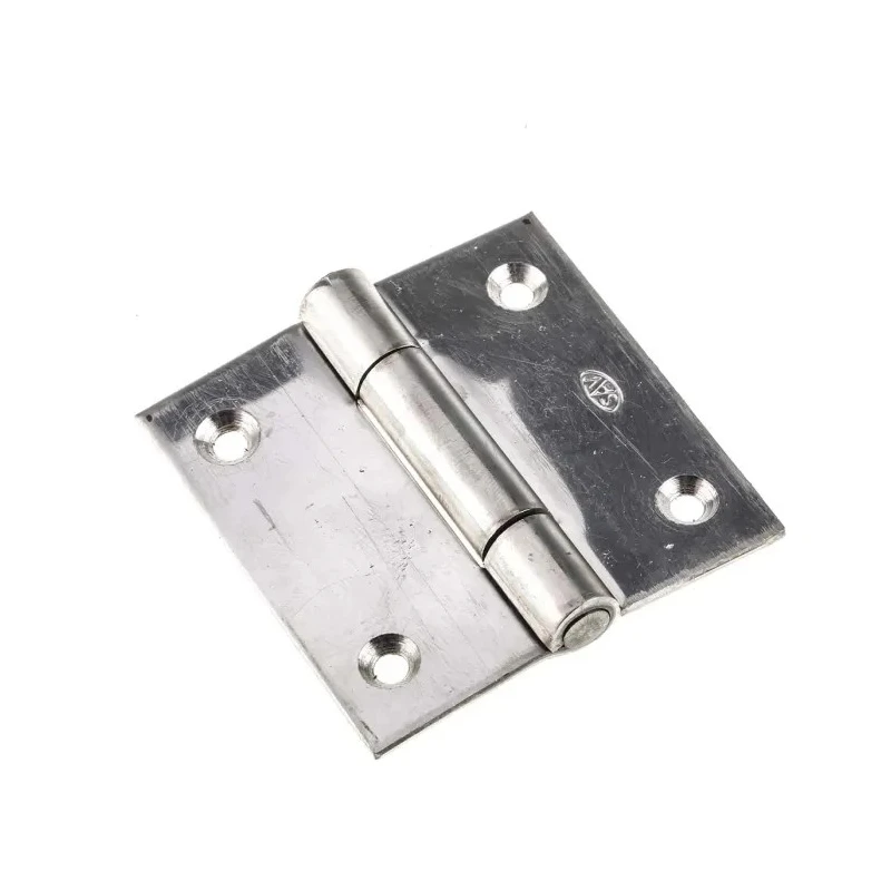 Pinet Stainless Steel Butt Hinge, Screw Fixing, Fixed Pin, 60 mm x 60 mm x 2 mm 726-4107