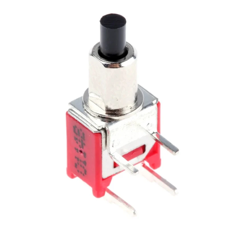 RS PRO Push Button Switch Momentary PCB Mount SPST 4.9 mm Cutout Black LED 28V DC 120V AC 7346732P