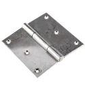 RS PRO Stainless Steel Butt Hinge with Fixed Pin Screw Fixing 100mm x 100mm x 2.5mm 726-4113