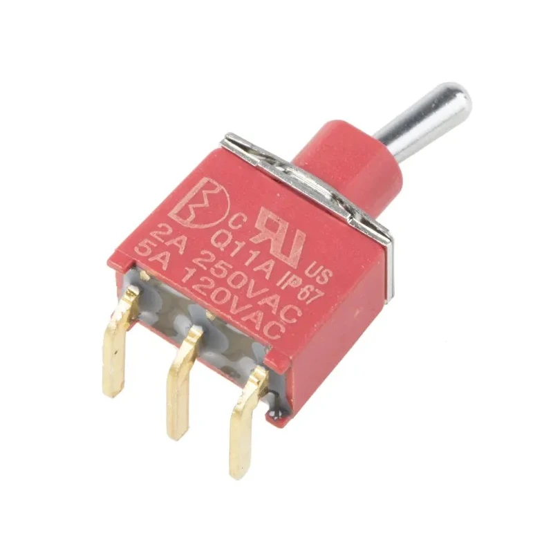 RS PRO PCB Mount Toggle Switch, On-On, SPDT, Through Hole Terminal, 12 V DC, 112 V AC 7346971P