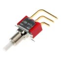 RS PRO Push Button Switch Latching PCB 6.35 mm Cutout SPDT Red LED 125V AC 734-6794