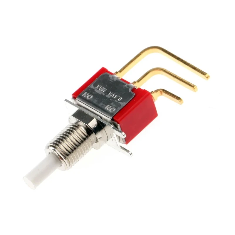 RS PRO Push Button Switch Latching PCB 6.35 mm Cutout SPDT Red LED 125V AC 734-6794