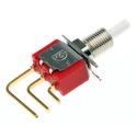RS PRO Push Button Switch Latching PCB 6.35 mm Cutout SPDT Red LED 125V AC 734-6794