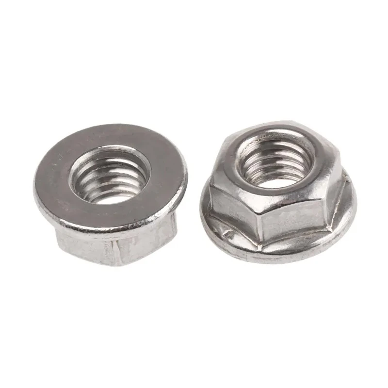 RS PRO Plain A2 Stainless Steel Flanged Hex Nut M8 17.9mm Flange Diameter, 13mm Hex Size Across Flat DIN 6923 725-9644