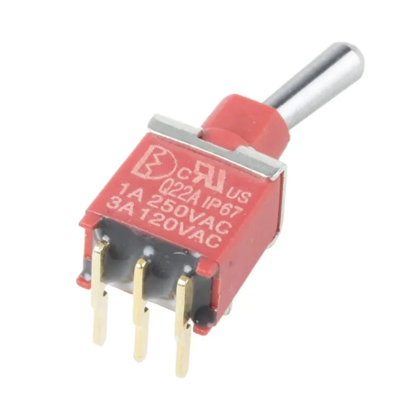 RS PRO Toggle Switch PCB Mount On-On SPDT Through Hole Terminal 15 V dc 240 V ac 734-7163