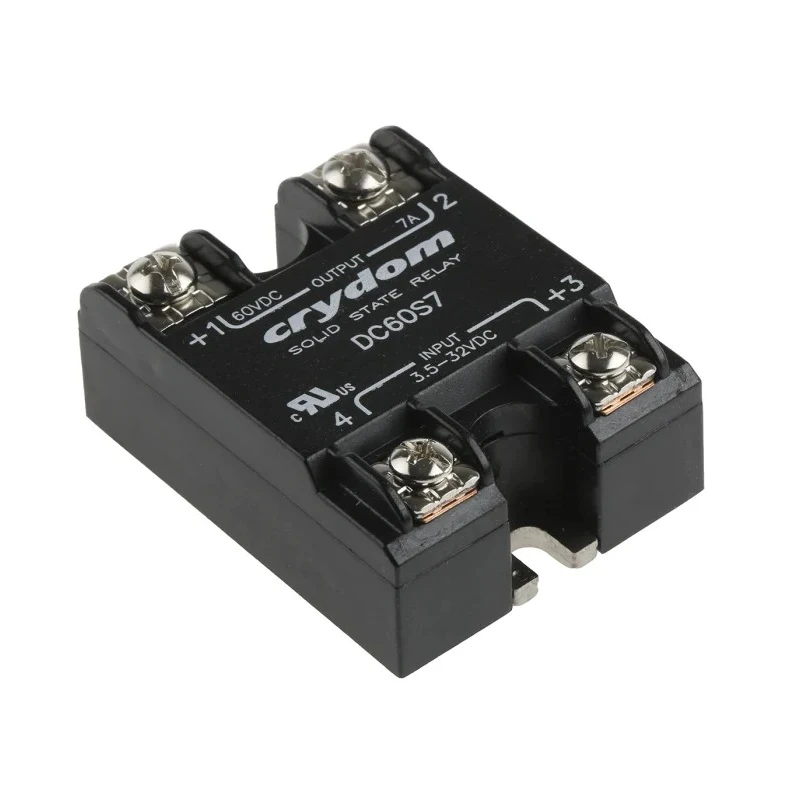 Crydom D60 Series Solid State Relay 7A Load Current Surface Mount 60V DC Load 32V DC Control DC60S7