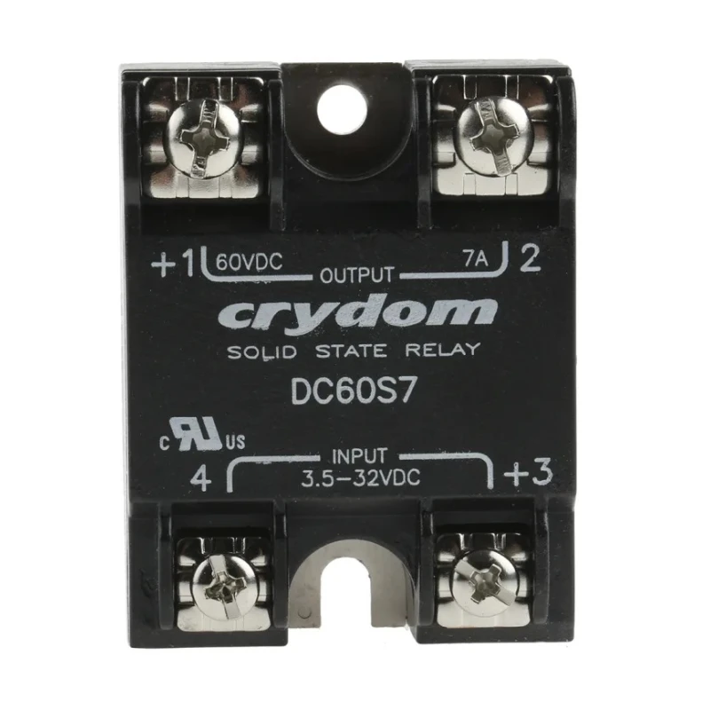 Crydom D60 Series Solid State Relay 7A Load Current Surface Mount 60V DC Load 32V DC Control DC60S7