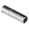 STAHLWILLE 1/4 in Drive 10 mm 12 Point Square Drive Steel Deep Socket Chrome Finish 50mm Overall Length 01240010
