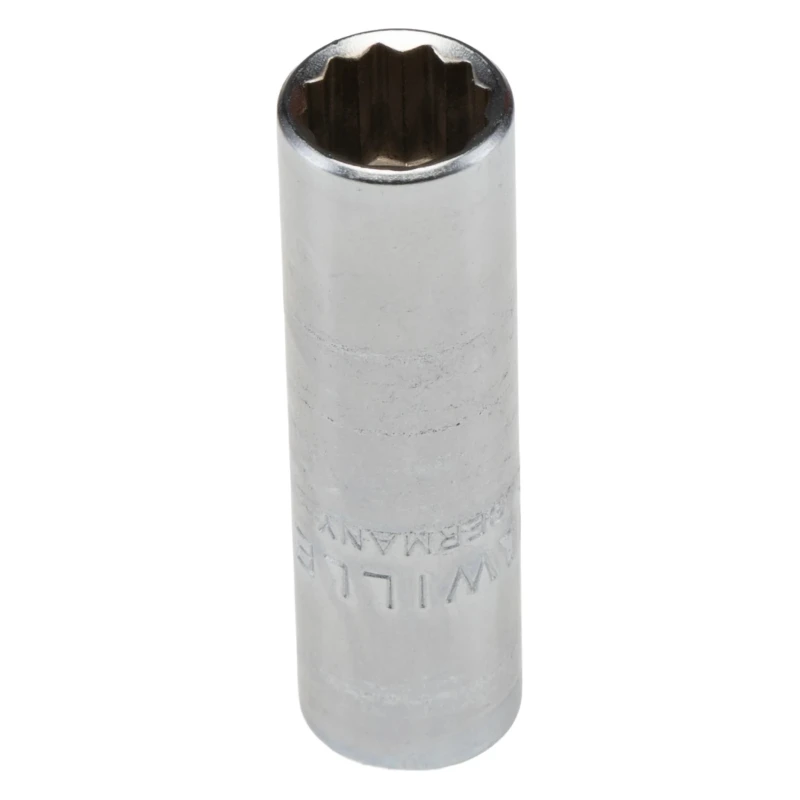 STAHLWILLE 1/4 in Drive 10 mm 12 Point Square Drive Steel Deep Socket Chrome Finish 50mm Overall Length 01240010