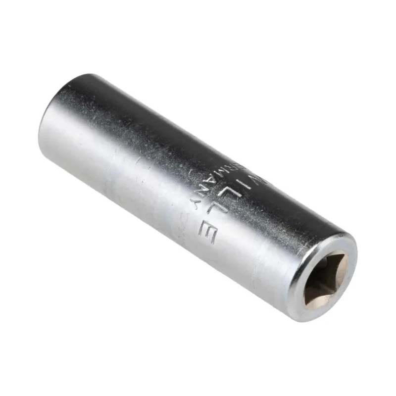 STAHLWILLE 1/4 in Drive 10 mm 12 Point Square Drive Steel Deep Socket Chrome Finish 50mm Overall Length 01240010