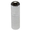 STAHLWILLE 1/4 in Drive 10 mm 12 Point Square Drive Steel Deep Socket Chrome Finish 50mm Overall Length 01240010